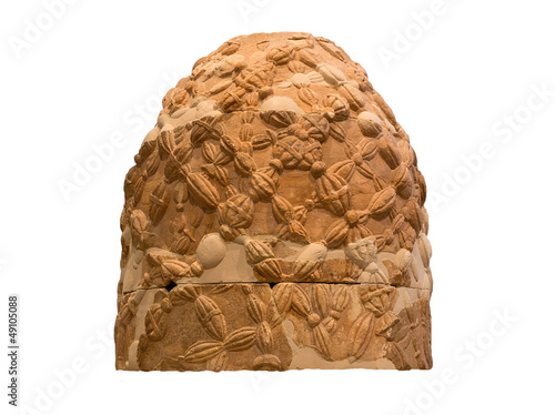 Obraz na płótnie The Omphalos stone from Delphi, Greece, isolated