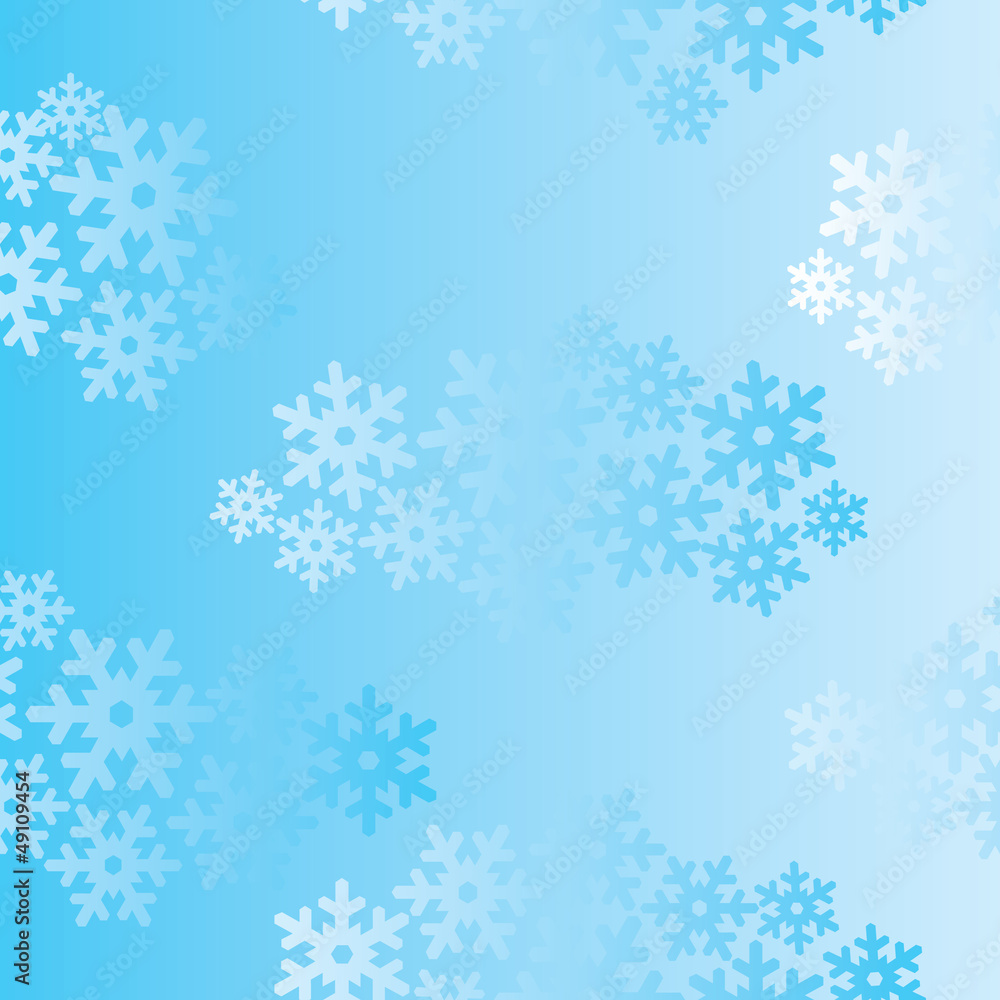 Snowflakes seamless background, snow pattern