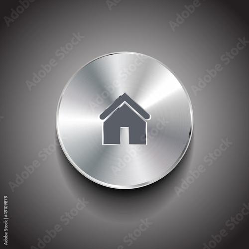 Vector metal home button