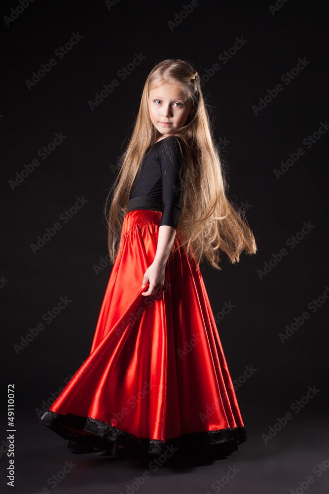 girl in oriental hispanic costume dance flamenco girl in oriental hispanic costume dance flamenco
