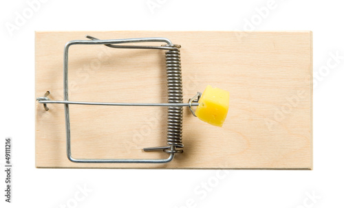 Obraz na płótnie A mouse trap with cheese w salonie