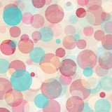 Light Colored Blue -  Pink Abstract Circles  Background