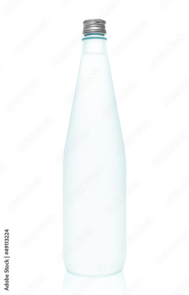 Isolated glass water bottle on white background Isolated glass water bottle on white background