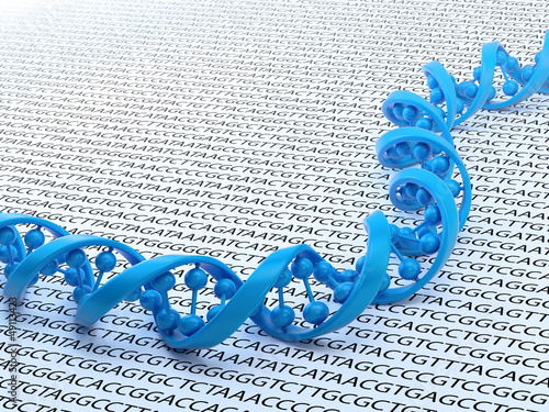 DNA sequencing concept illustration photo