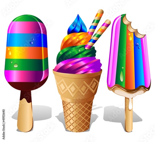 Ice Cream Ice Lolly Rainbow Colors - Gelato colori Arcobaleno