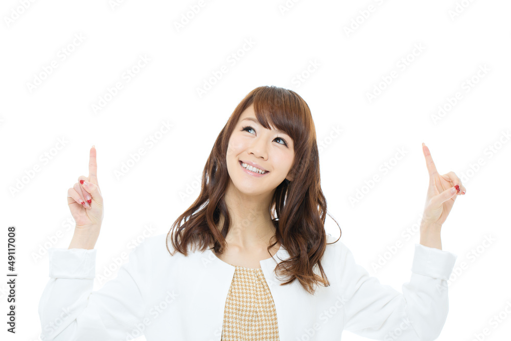 Beautiful asian businesswoman on white background Beautiful asian businesswoman on white background