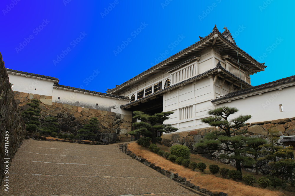 details of Structure of the Himeji Castle in Japan