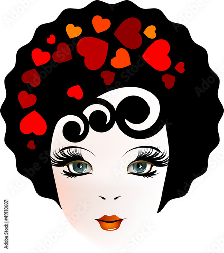 Valentines girl face