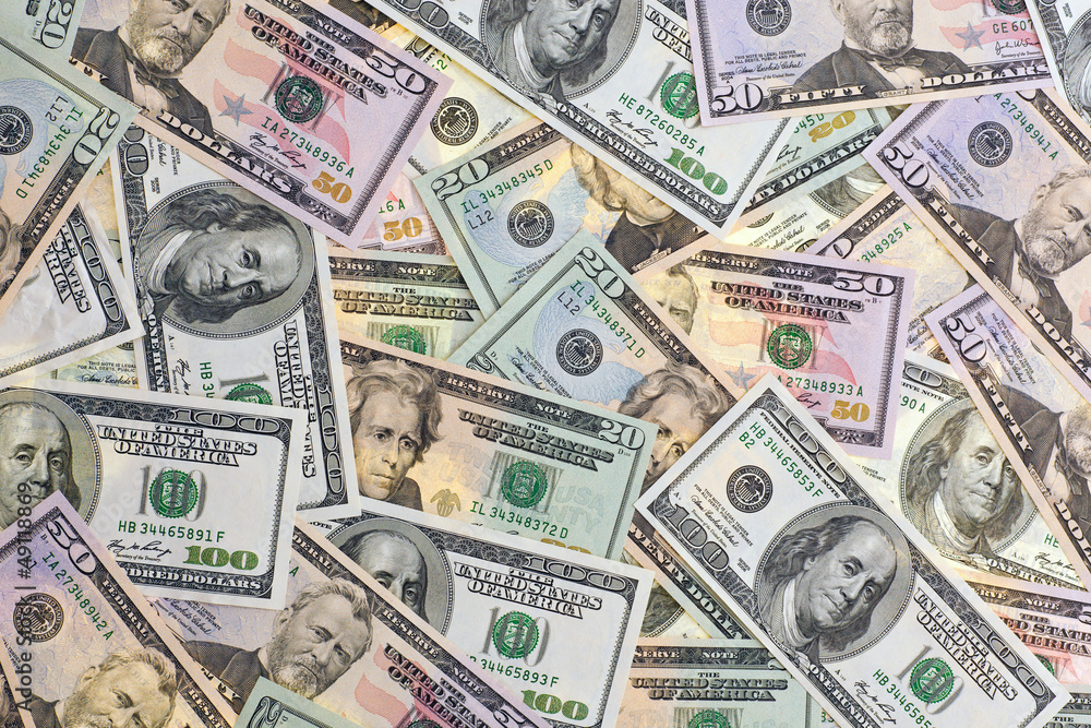 Dollar Geldscheine als Hintergrund Dollar Geldscheine als Hintergrund