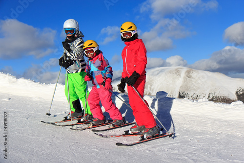 Children on the ski © Vladislav Gajic