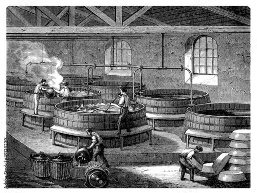 Soap Factory - Fabrication du Savon - 19th century photo