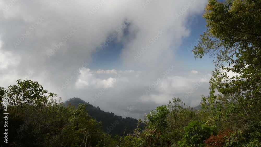 Floating clouds in the mountains of Park Montecristo Floating clouds in the mountains of Park Montecristo