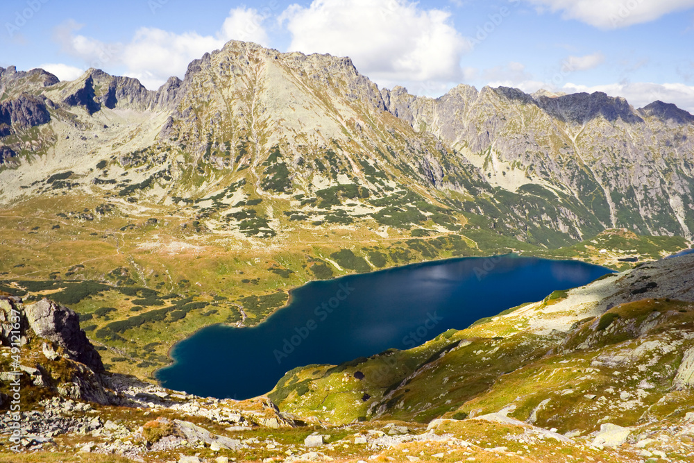 Summer in 5 lakes valley in High Tatra Mountains