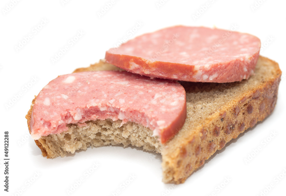 sausage and bread. sandwich