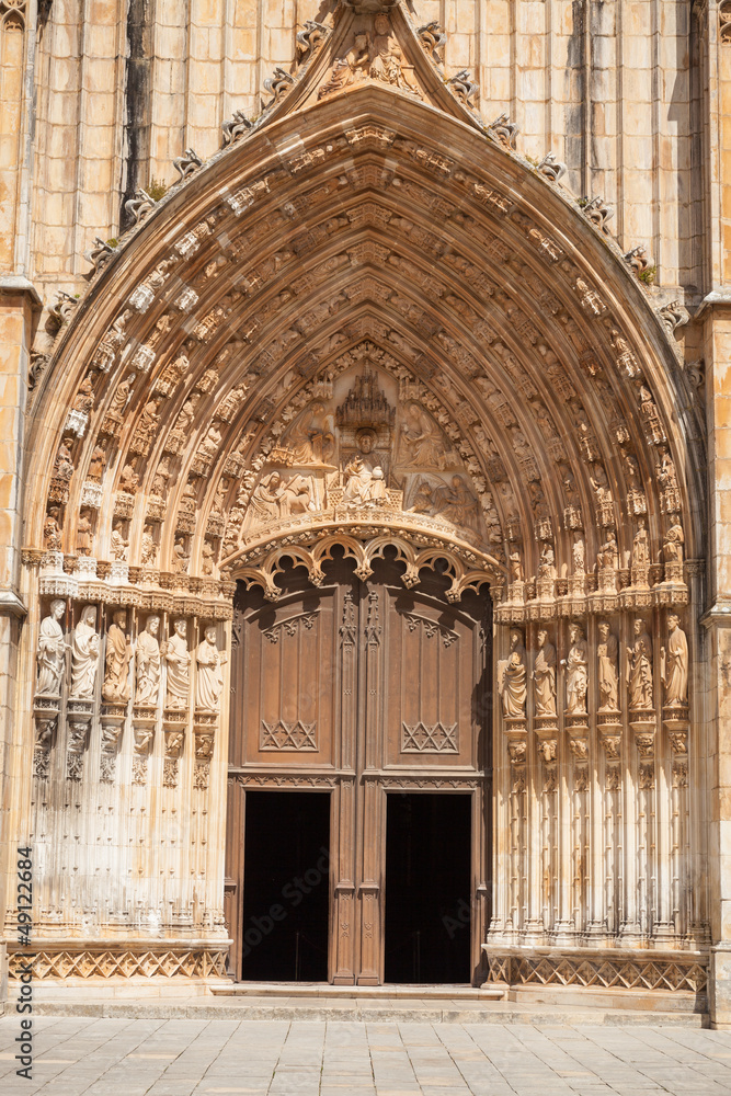Main portal of S. Maria da Vitoria monastery, Batalha, Portugal