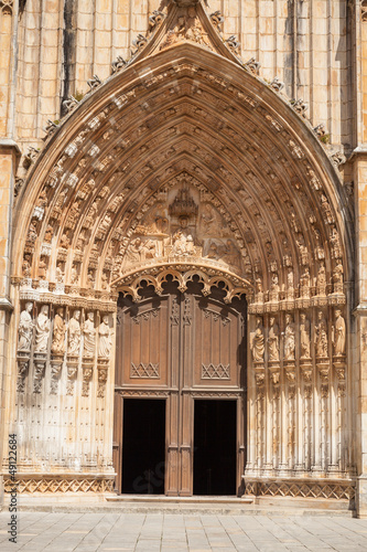 Main portal of S. Maria da Vitoria monastery, Batalha, Portugal