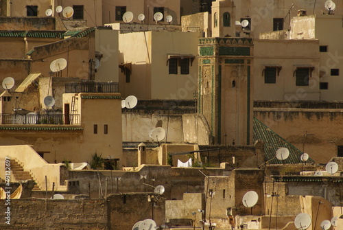 View over the old town and medina of Fez, Morocco, North Africa.