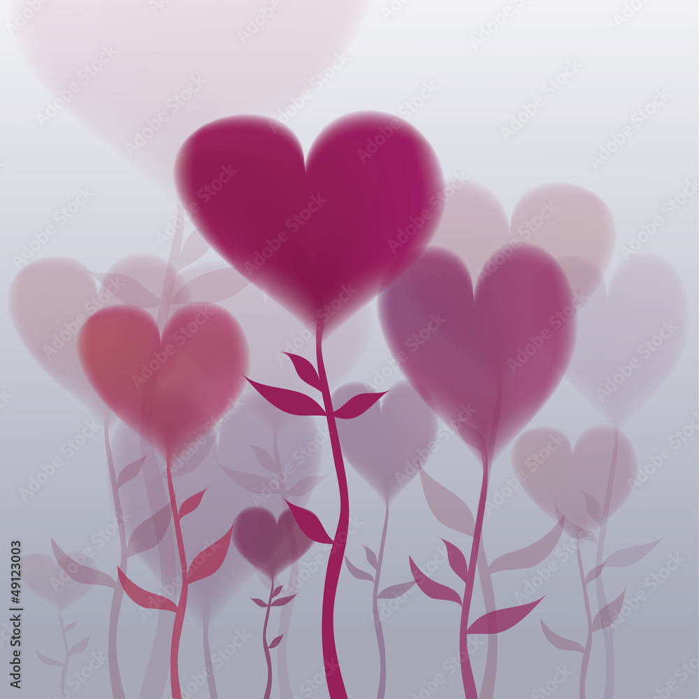 Fairy Garden full of love / Valentine's card