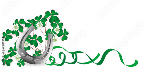Horseshoe and clover