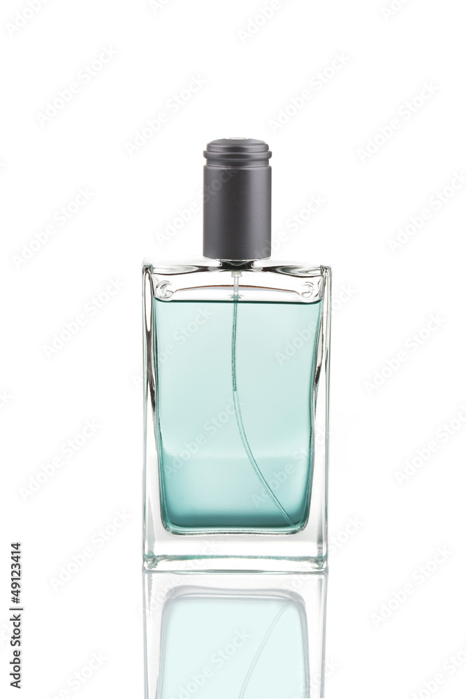 Elegant male perfume, isolated on white Elegant male perfume, isolated on white