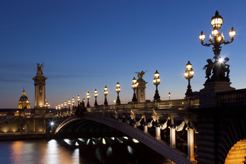Leinwandbilder Pont Alexandre III Alexanderbrücke in Paris Frankreich  © Francisco Javier Gil