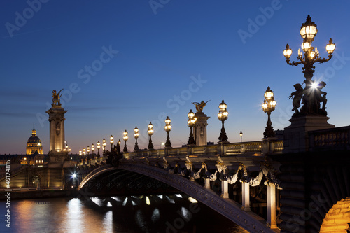 Photography Alexander III bridge, Paris, France