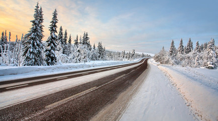 Country road in december