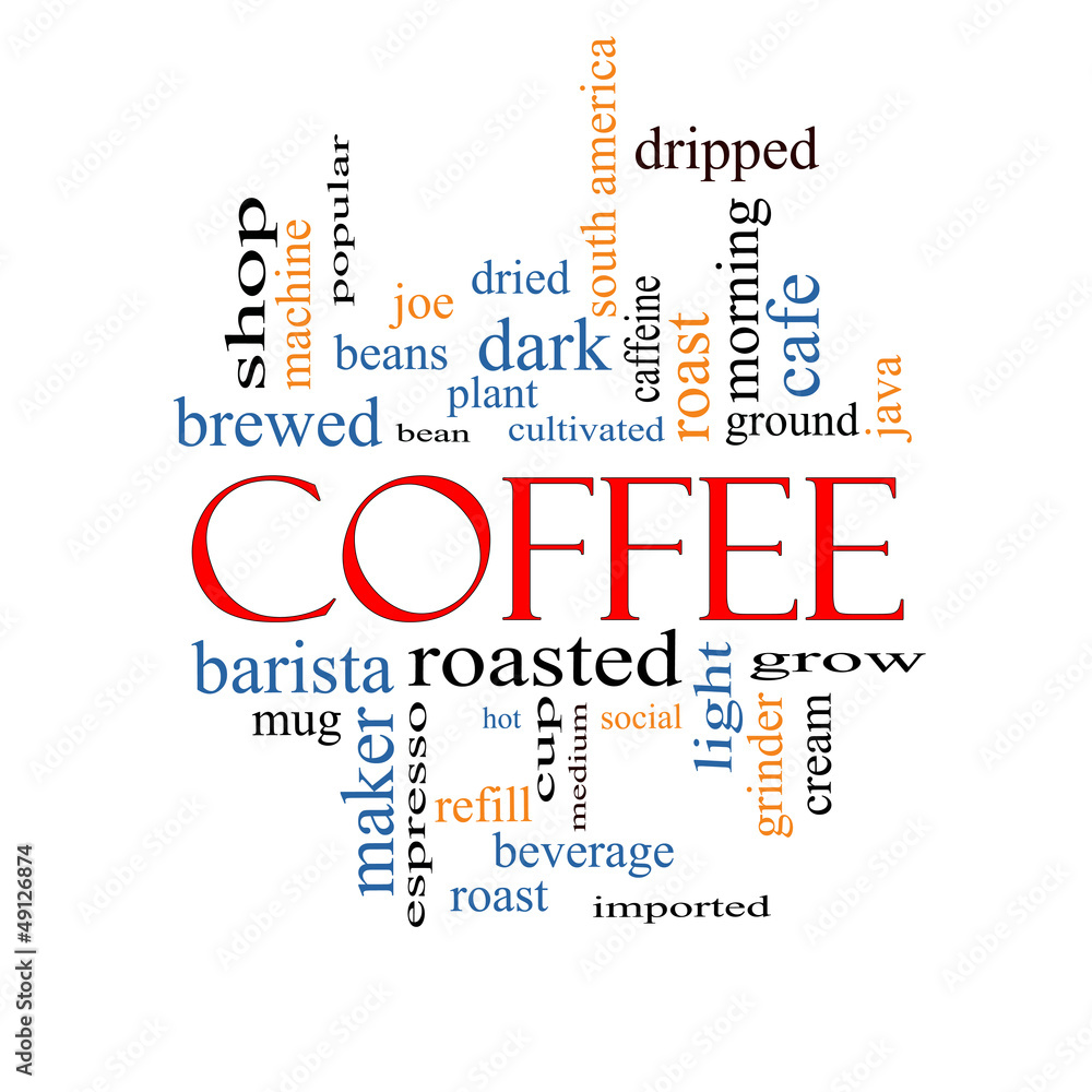 Fototapeta premium Coffee Word Cloud Concept