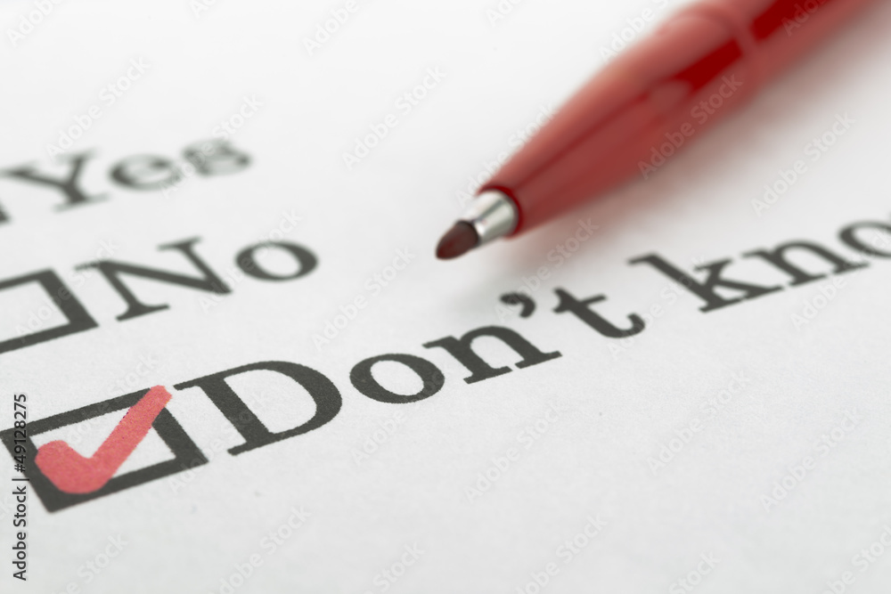 Yes No Don't know check boxes Yes No Don't know check boxes