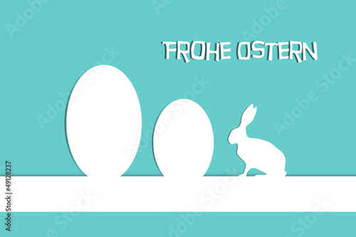 Frohe Ostern Karte mit Hase
