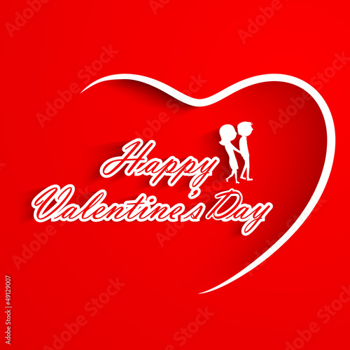 Happy Valentine's Day greeting card, gift card or background wit