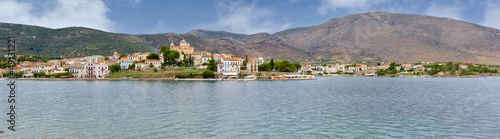 Panorama of the picturesque town of Galaxidi, Phocis, Greece