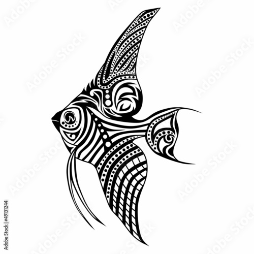 Tribal fish / vector tattoo