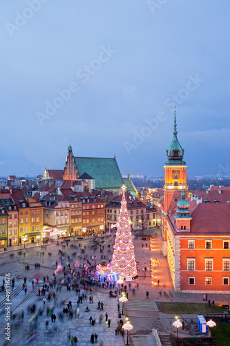 Old Town of Warsaw at Dusk