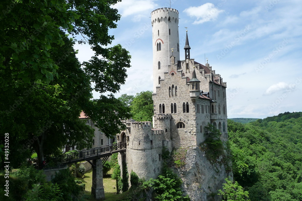 Schloss Lichtenstein, Schwäbische Alb Stock Photo Adobe Stock