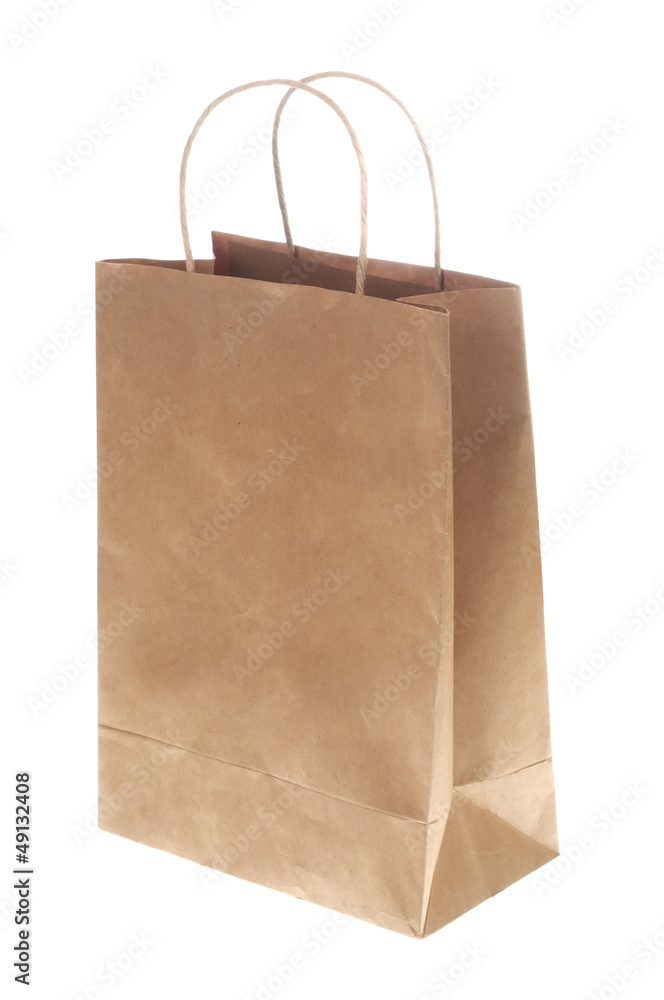 Brown paper bag isolated Brown paper bag isolated