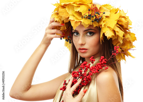 beautiful young woman with ...