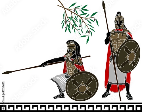 ancient hellenic warriors. second variant