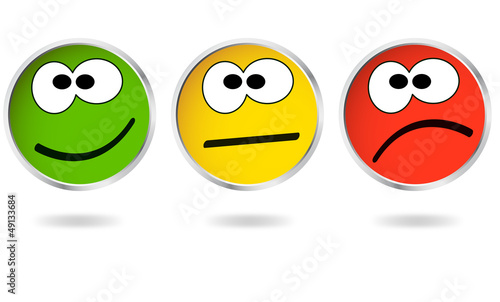 Ampel Buttons mit Gesicht