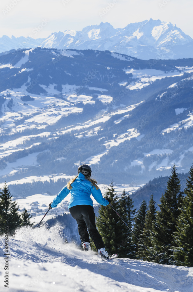 Skisport in den Alpen