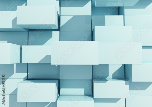 abstract background of box float, 3d rendering