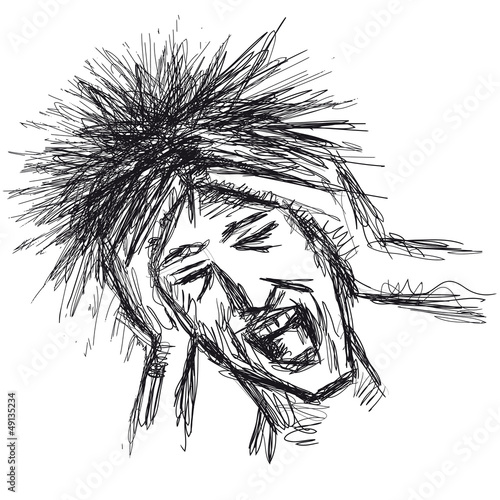 uomo stressato