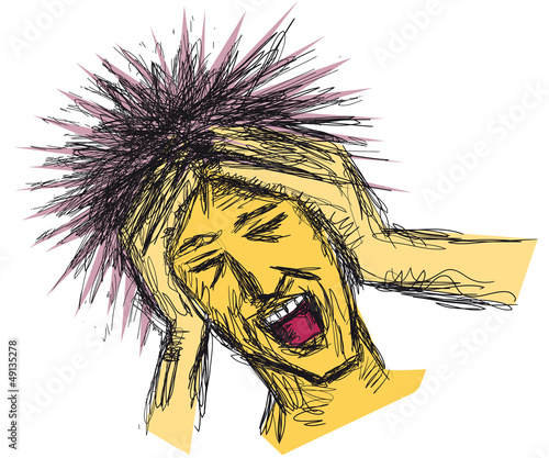 uomo stressato