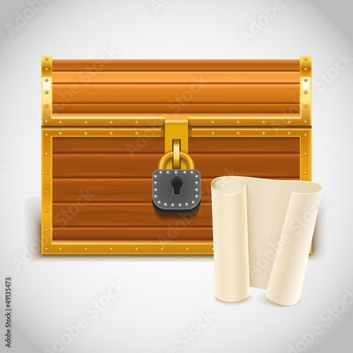 empty treasure chest vector icon xxl