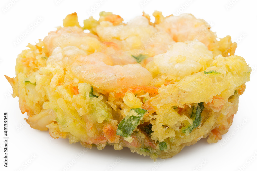 Japanese tempura isolated on white background Japanese tempura isolated on white background