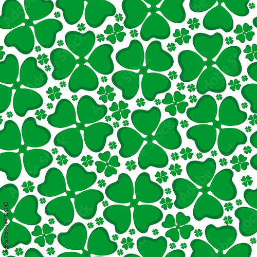 Seamless background leaf clover