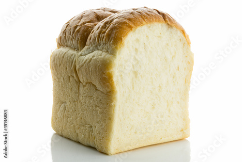 fresh sliced bread isolated on white background