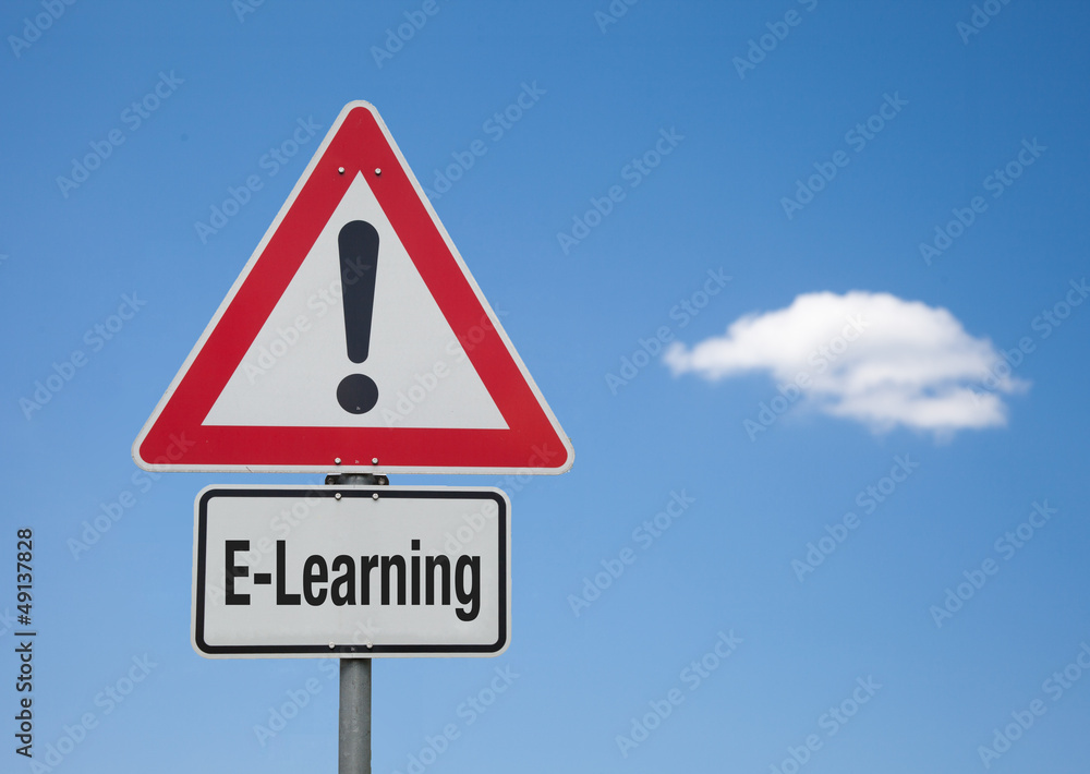 Achtung Schild mit Wolke NE-LEARNING Achtung Schild mit Wolke NE-LEARNING