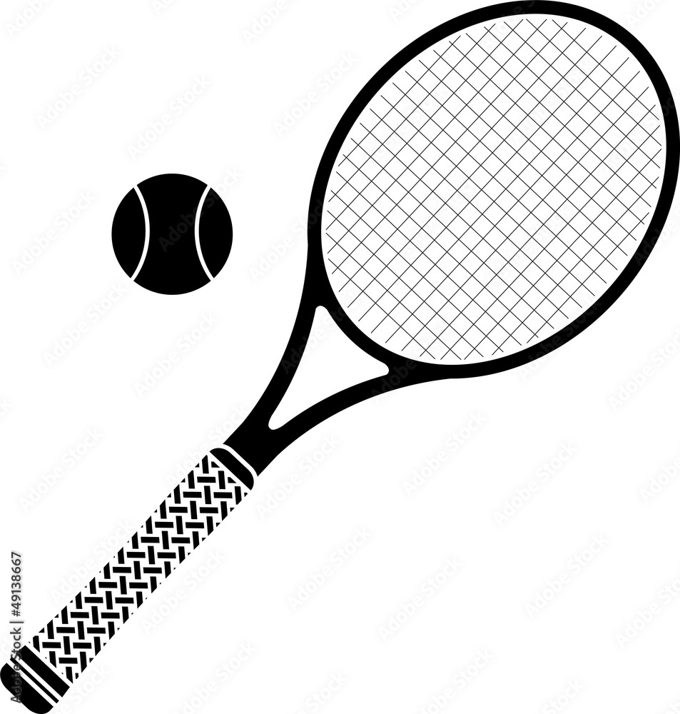 tennis racket. stencil