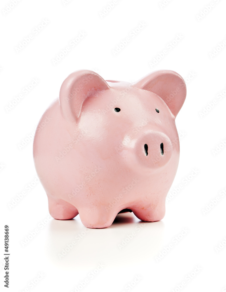 Rosa Sparschwein isoliert Rosa Sparschwein isoliert